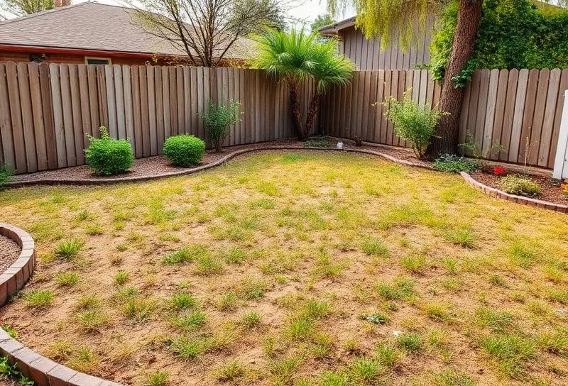 Yard before virtual landscaping