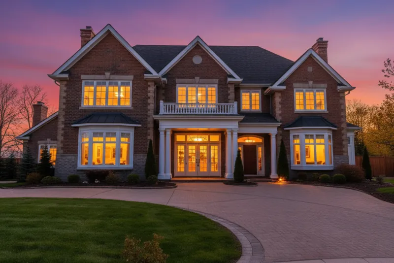 Twilight exterior after